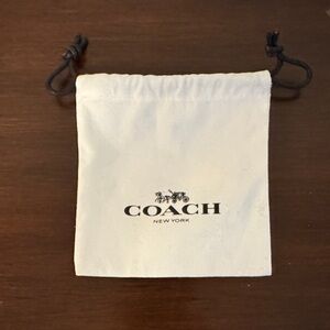 NWOT Coach White Drawstring Jewelry Bag